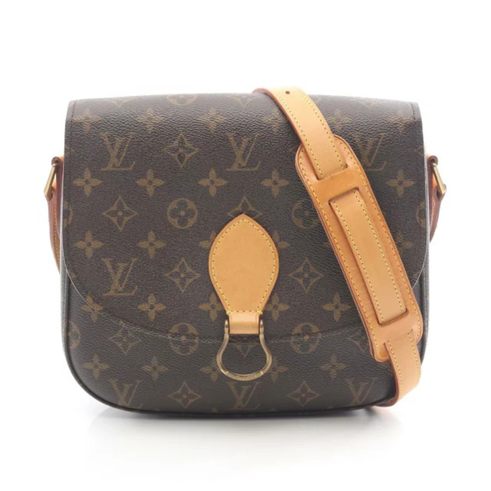 Louis Vuitton Saint Cloud Shoulder Bag Canvas Leather Monogram Brown